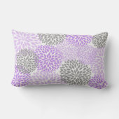 ラベンダーとグレーダリア/ Mums角枕 ランバークッション (裏面)