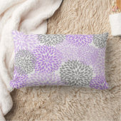 ラベンダーとグレーダリア/ Mums角枕 ランバークッション (ブランケット)