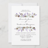 ラベンダーとコットン結婚ズのリハーサルディナー 招待状 (正面)