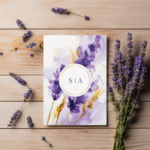 ラベンダーとゴールデンウォーターの色のフローラ結婚ズ