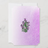 ラベンダーとゴールドの結婚式招待状 招待状 (裏面)