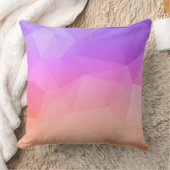 ラベンダーとサーモンピンクの幾何モダンパターン クッション (ブランケット)