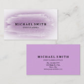 ラベンダーとシルバーの水のカラーテクスチャ 名刺 (正面/裏面)