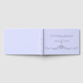 ラベンダーとシルバーフォイルのウェディング ゲストブック (全面)