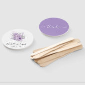 ラベンダーとシルバー結婚フローラ ハンドファン (組立なし)