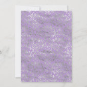 ラベンダーとシルバー結婚フローラ 招待状 (裏面)