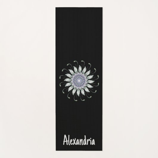 ラベンダーとセージ曼荼羅の花 ヨガマット (正面)