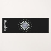 ラベンダーとセージ曼荼羅の花 ヨガマット (正面(横))