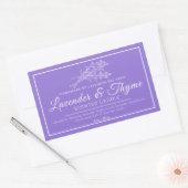 ラベンダーとタイムの香りロウソク紫 長方形シール (封筒)