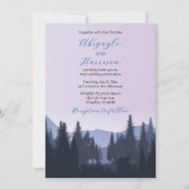 ラベンダーとダスティーブルーのマウンテンウェディング 招待状 (正面)