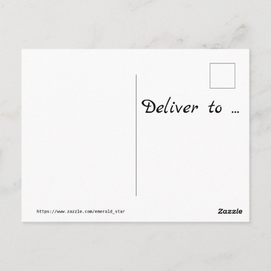 ラベンダーとトンボのハッピーバースデー ポストカード (裏面)