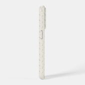ラベンダーとハチのボタニカルアート iPhoneケース (右側面)