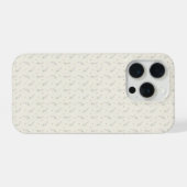 ラベンダーとハチのボタニカルアート iPhoneケース (裏面横)