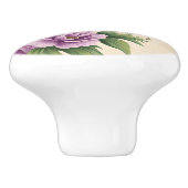 ラベンダーとバラカントリーガーデンフローラプリント セラミックノブ (側面)