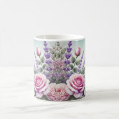 ラベンダーとバラガーデンマグ コーヒーマグカップ (中央)