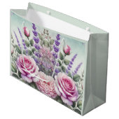 ラベンダーとバラガーデン抱き枕 ラージペーパーバッグ (正面アングル)