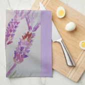 ラベンダーとビーハーブウォーターの色の女性 キッチンタオル (四つ折り)
