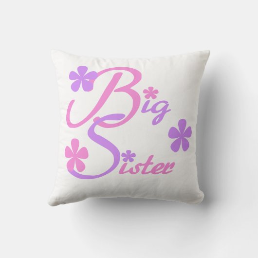 ラベンダーとピンクの姉の贈り物 クッション (裏面)