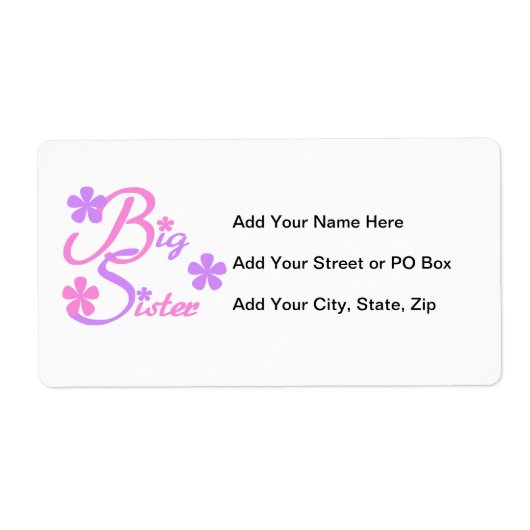 ラベンダーとピンクの姉の贈り物 ラベル (正面)