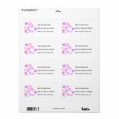 ラベンダーとピンクの姉の贈り物 ラベル (フルシート)