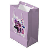 ラベンダーとピンクポインセチア ミディアムペーパーバッグ (正面アングル)