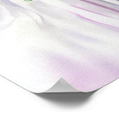 ラベンダーとピンク、ブライダルカスケーディングブーケ1、 ポスター (角)