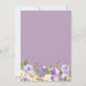 ラベンダーとピーチのフローラ·ベビー·シャワーの招待状 招待状 (裏面)
