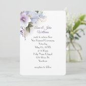 ラベンダーとブルーの花束の誓いの更新 招待状 (スタンド正面)