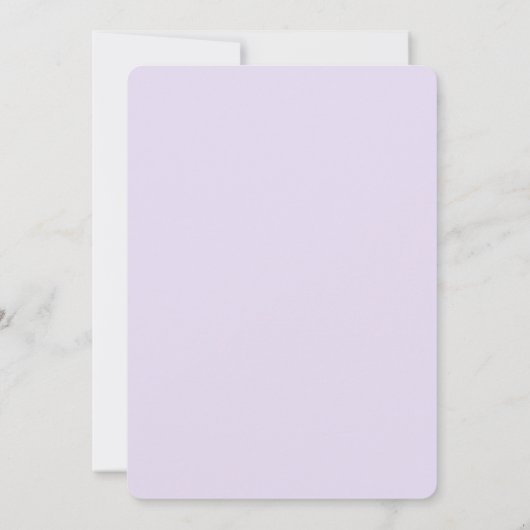 ラベンダーとブルーの花束の誓いの更新 招待状 (裏面)