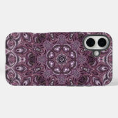 ラベンダーとプラムのマーブルマンダラ模様 Case-Mate iPhoneケース (裏面 (横))