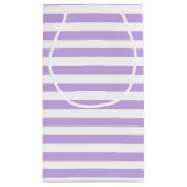 ラベンダーとホワイトのストライプ スモールペーパーバッグ (裏面)