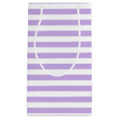 ラベンダーとホワイトのストライプ スモールペーパーバッグ (正面)