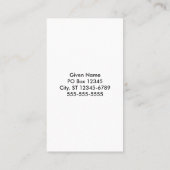 ラベンダーとホワイト水玉模様 名刺 (裏面)