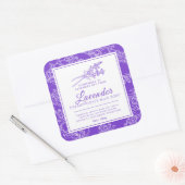 ラベンダーとヤギ牛乳せっけん紫ホワイト スクエアシール (封筒)
