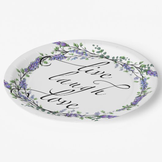 ラベンダーとユーカリのライブ笑い愛 ペーパープレート (アングル)