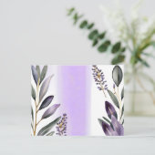 ラベンダーとユーカリの水色 ポストカード (スタンド正面)