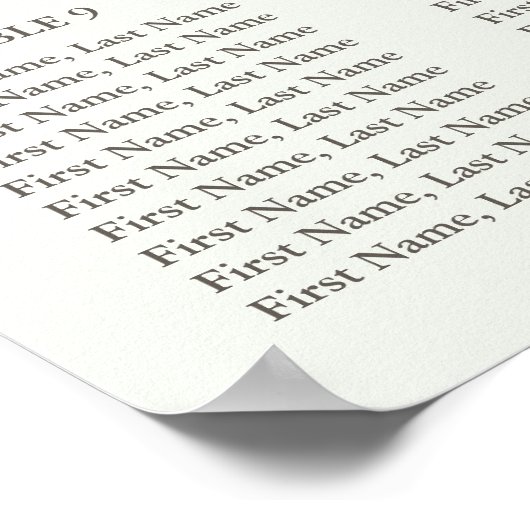 ラベンダーとユーカリの結婚グリーンリーのシート表 ポスター (角)