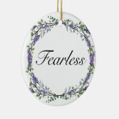 ラベンダーとユーカリ大胆不敵な水色フローラ セラミックオーナメント (右)