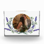 ラベンダーとユーカリ紫のフローラ植物学 フォトブロック (正面)