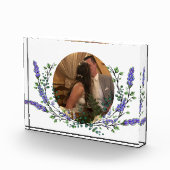 ラベンダーとユーカリ紫のフローラ植物学 フォトブロック (右)