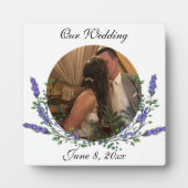 ラベンダーとユーカリ紫のフローラ植物学 フォトプラーク (正面)