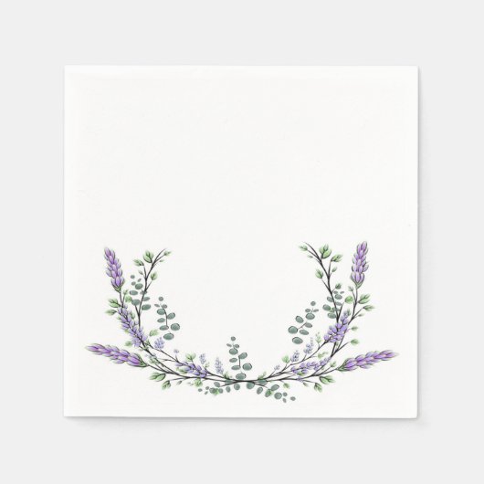 ラベンダーとユーカリ スタンダードカクテルナプキン (正面)