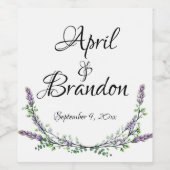 ラベンダーとユーカリ ワインラベル (シングルラベル)