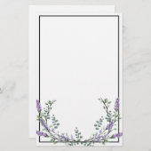 ラベンダーとユーカリ 便箋 (正面/裏面)