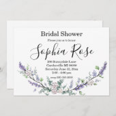 ラベンダーとユーカリ 招待状 (正面/裏面)