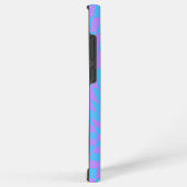 ラベンダーとライトブルー市松模様にパターン SAMSUNG GALAXYケース (右側面)