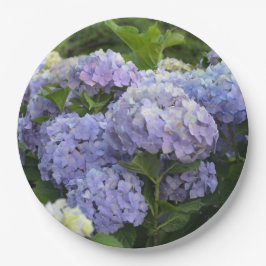 ラベンダーとライラックのハイドレンジア(アジサイ)の花 ペーパープレート