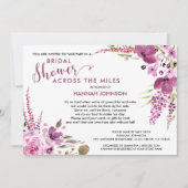 ラベンダーとライラックのフローラブライダルシャワーbyメール 招待状 (正面)