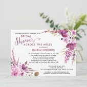 ラベンダーとライラックのフローラブライダルシャワーbyメール 招待状 (スタンド正面)