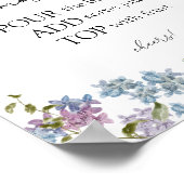 ラベンダーとライラックのミモザ バー サイン (角)